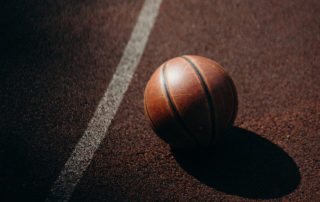 image of basketball representing a sport requiring eye protection