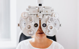 image of a woman during an eye exam