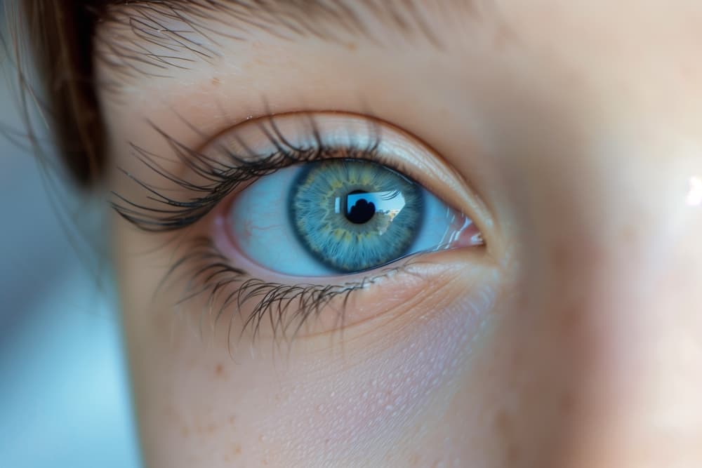 close up of an eye